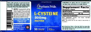 Puritan's Pride L-Cysteine 500 mg - supplement