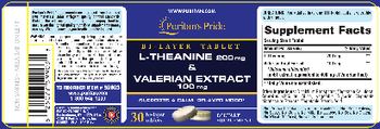 Puritan's Pride L-Theanine 200 mg & Valerian Extract 100 mg - supplement