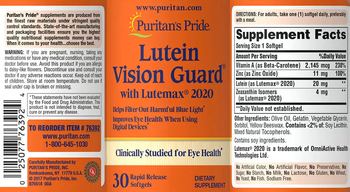 Puritan's Pride Lutein Vision Guard with Lutemax 2020 - supplement