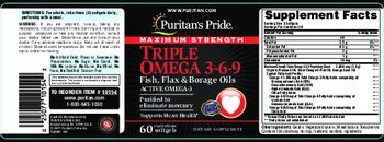Puritan's Pride Maximum Strength Triple Omega 3-6-9 - supplement