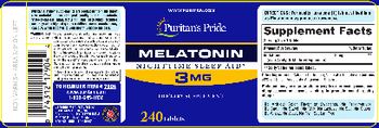 Puritan's Pride Melatonin 3 mg - supplement
