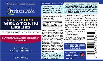 Puritan's Pride Melatonin Liquid Natural Black Cherry Flavor - vegetarian supplement