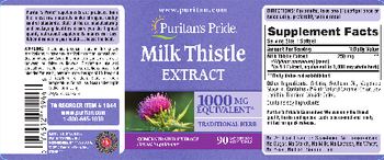 Puritan's Pride Milk Thistle Extract - herbal supplement