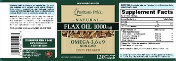 Puritan's Pride Natural Flax Oil 1000 mg - supplement