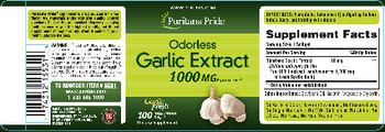 Puritan's Pride Odorless Garlic Extract 1000 mg - supplement