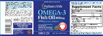 Puritan's Pride Omega-3 Fish Oil 1000 mg - supplement