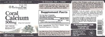 Puritan's Pride Premium Coral Calcium 500 mg - supplement