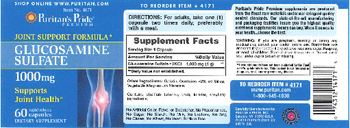 Puritan's Pride Premium Glucosamine Sulfate 1000 mg - supplement