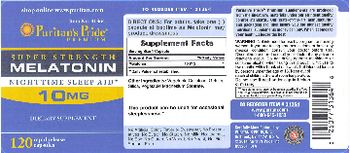 Puritan's Pride Premium Super Strength Melatonin 10 mg - supplement