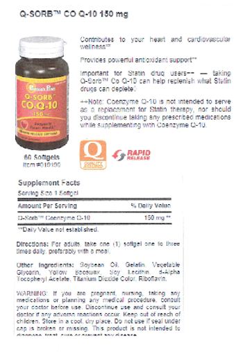 Puritan's Pride Q-Sorb Co-Q-10 150 mg - supplement