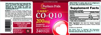 Puritan's Pride Q-Sorb Co-Q10 200 mg - supplement