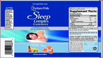 Puritan's Pride Sleep Complex Gummies Natural Tropical Punch Flavor - supplement