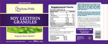 Puritan's Pride Soy Lecithin Granules - vegetarian supplement