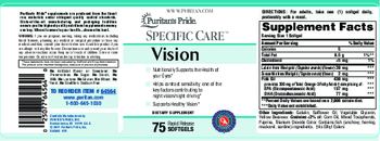 Puritan's Pride Specific Care Vision - supplement