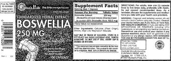 Puritan's Pride Standardized Herbal Extract Boswellia 250 mg - supplement
