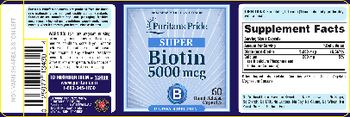 Puritan's Pride Super Biotin 5000 mcg - supplement