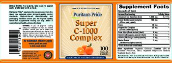 Puritan's Pride Super C-1000 Complex - vegetarian vitamin supplement