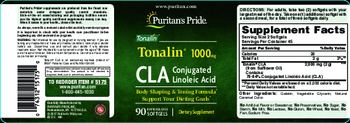 Puritan's Pride Tonalin 1000 mg CLA Conjugated Linoleic Acid - supplement