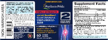 Puritan's Pride Triple Strength Joint Soother Glucosamine Chondroitin MSM - supplement