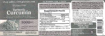 Puritan's Pride Turmeric Curcumin 1000 mg - herbal supplement