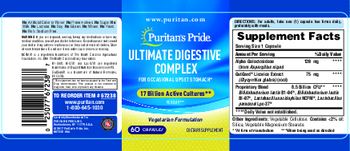 Puritan's Pride Ultimate Digestive Complex - supplement