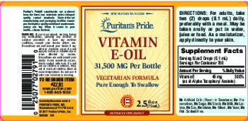 Puritan's Pride Vitamin E-Oil - supplement
