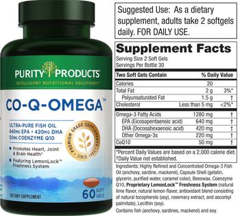 Purity Products CO-Q-Omega - supplement