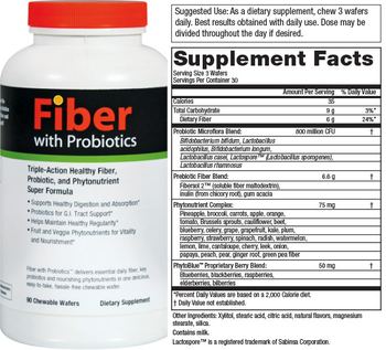 Purity Products Fiber with Probiotics - supplement
