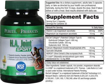 Purity Products H.A. Joint Sport - supplement