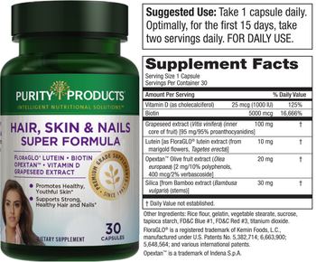 Purity Products Hair, Skin & Nails Super Formula - supplement