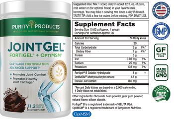 Purity Products JointGel Delicious Chocolate Flavor - supplement