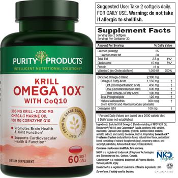 Purity Products Krill Omega 10X with CoQ10 - supplement