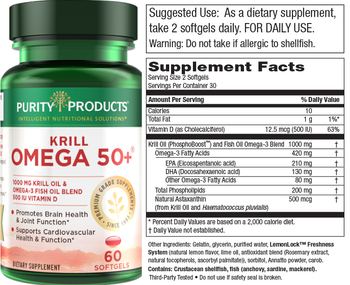 Purity Products Krill Omega 50+ - supplement