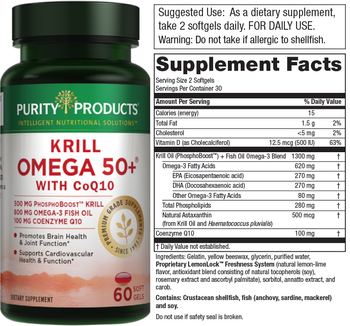Purity Products Krill Omega 50+ with CoQ10 - supplement