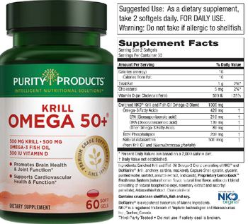 Purity Products Krill Omega 50+ - supplement