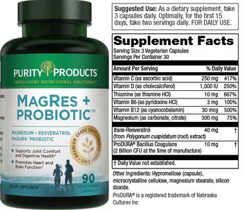 Purity Products MagRes + Probiotic - supplement