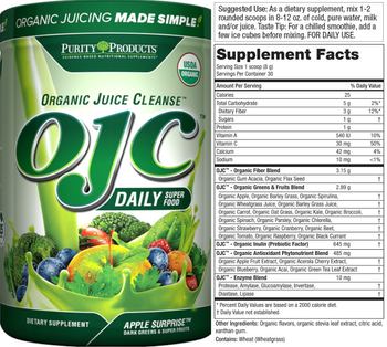 Purity Products Organic Juice Cleanse OJC Daily Super Food Apple Sunrise - supplement