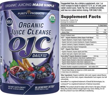 Purity Products Organic Juice Cleanse OJC Daily Super Food Blueberry Detox - supplement