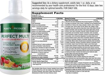 Purity Products Perfect Multi Advanced Liquid Multivitamin Tropical Flavor - supplement
