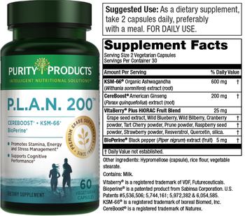 Purity Products P.L.A.N. 200 - supplement
