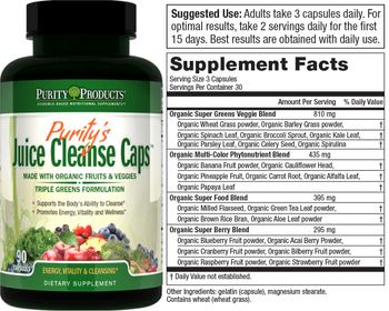 Purity Products Purity's Juice Cleanse Caps - supplement