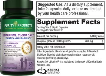Purity Products Ubiquinol CoQ10 Daily - supplement