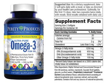 Purity Products Ultra-Pure Omega-3 Fish Oil - supplement