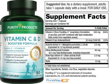 Purity Products Vitamin C & D Booster Formula - supplement
