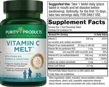 Purity Products Vitamin C Melt - supplement