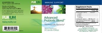 Purium Health Products Advanced Probiotic Blend - supplement
