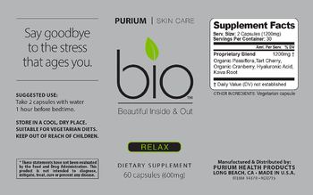 Purium Health Products Bio Relax - supplement