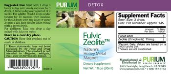 Purium Health Products Fulvic Zeolite - supplement