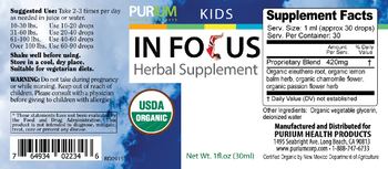 Purium Health Products Kids In Focus - herbal supplement