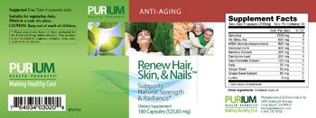 Purium Health Products Renew Hair, Skin, & Nails - supplement